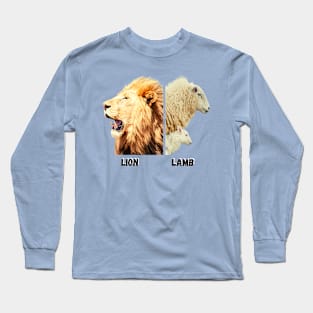 A lion, a lamb and a sheep Long Sleeve T-Shirt